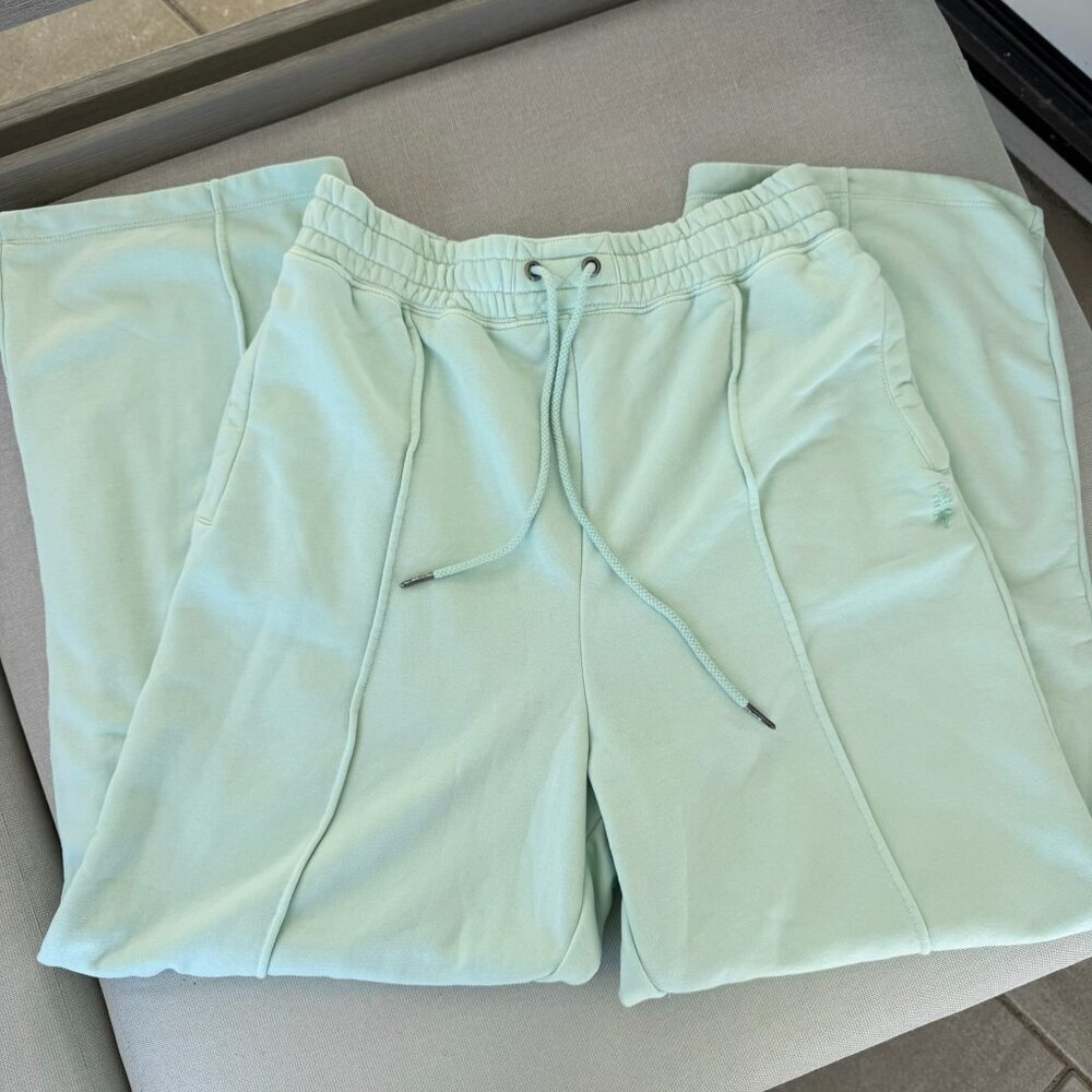 New Free People Movement Sprint To The Finish Straight Leg Sweatpants Green XL